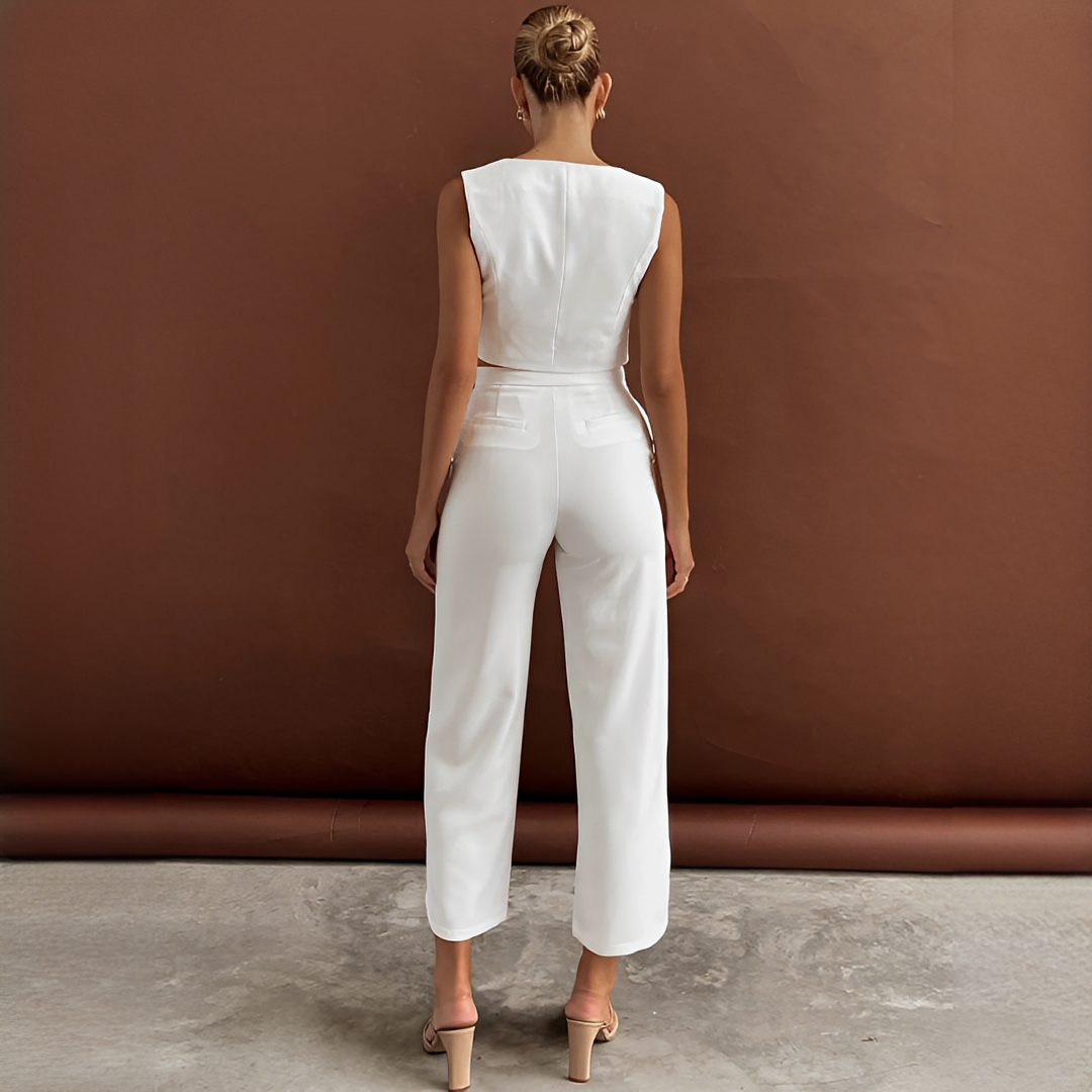 Agnes - Trendy Vest and Trousers Set