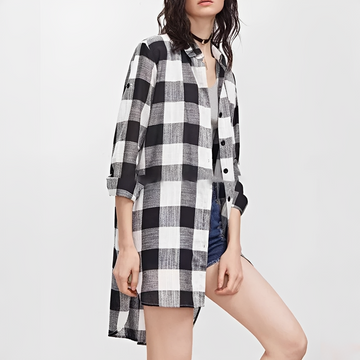 Janis - Loose Fit Checked Shirt