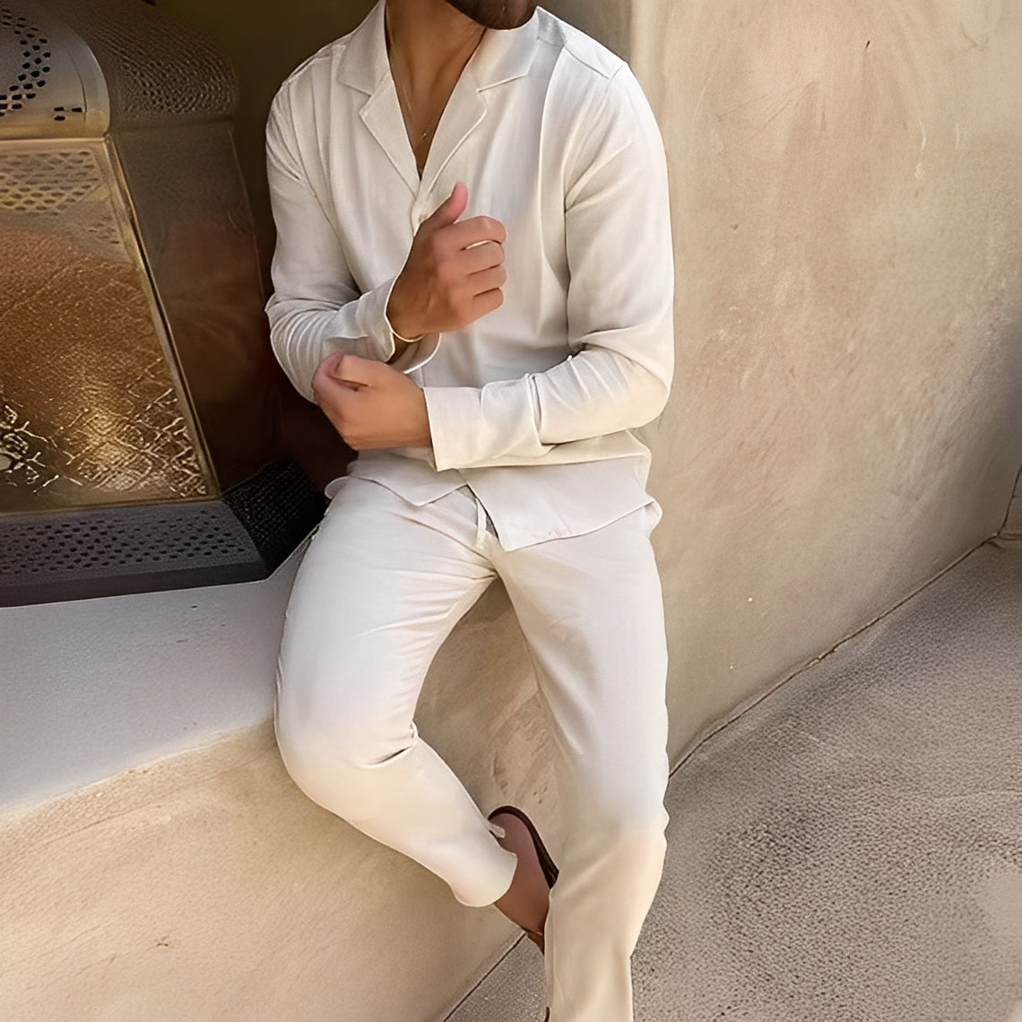 Hadrien - Set of Long-Sleeved Shirt and Pants for Men