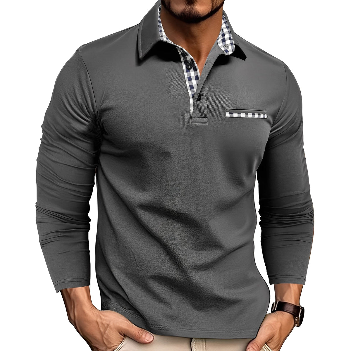 Charel - Robust long sleeve shirt