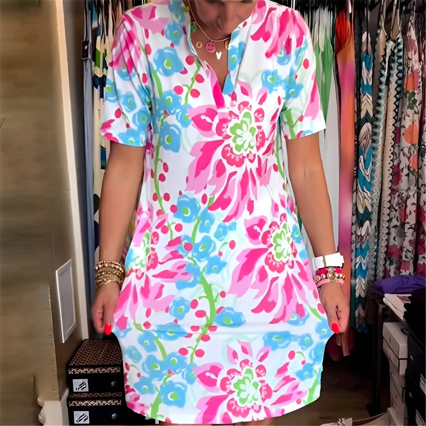 Abbie - Stylish floral dress for women