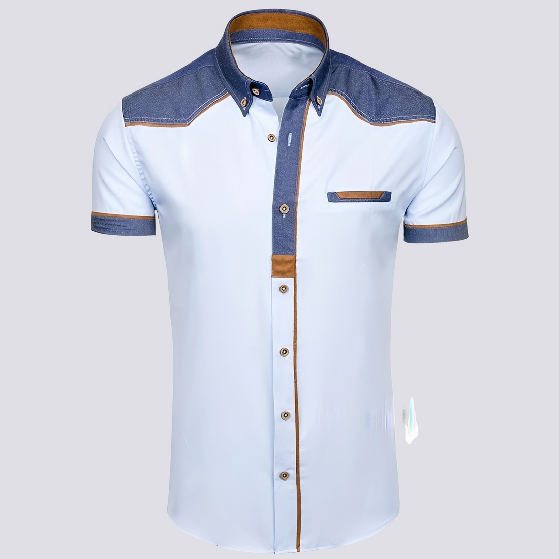 Frank - Stylish denim polo shirt for women