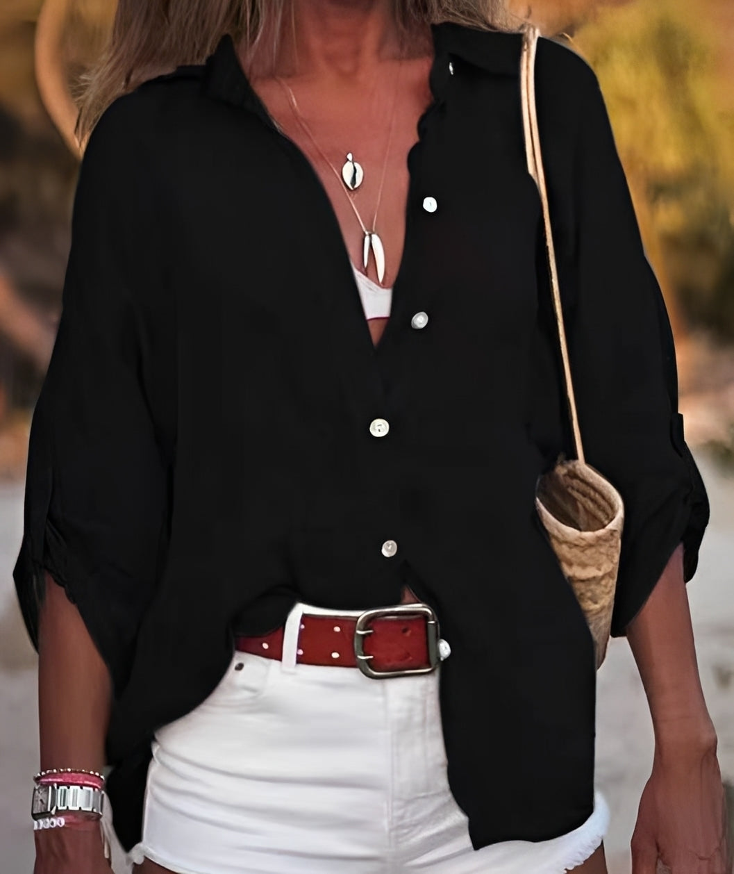 Joyce - Casual, Loose-Fitting Blouse for Women