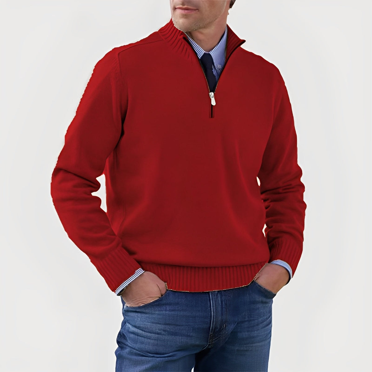 Nolan - Cozy sweater with half zipper