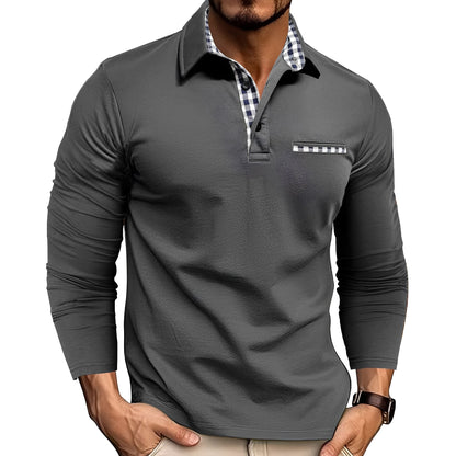 Gerald - Stylish Long Sleeve Polo Shirt for Men