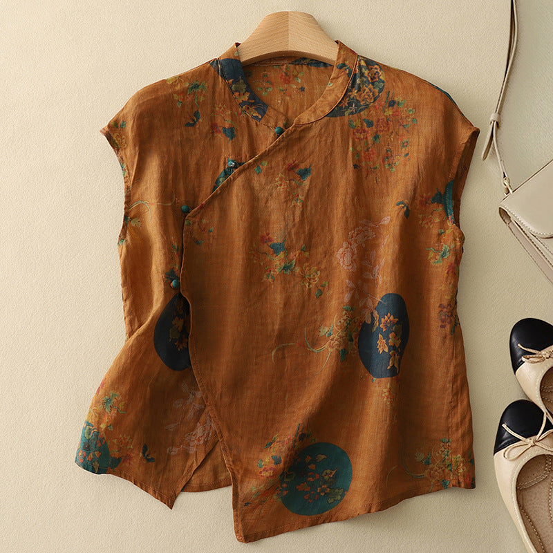 Diana - Sleeveless Floral Top