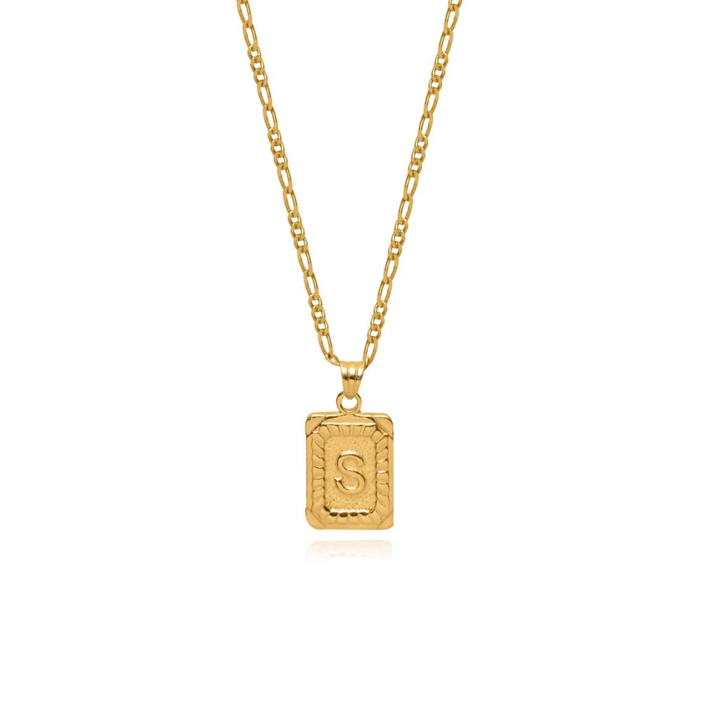 Vintage Initial Necklace - Custom Letter Pendant