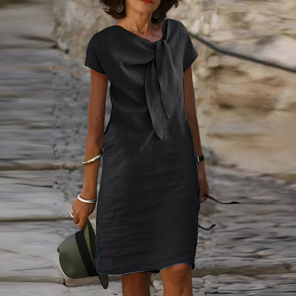 Hazel - Stylish mini dress in tie look for women