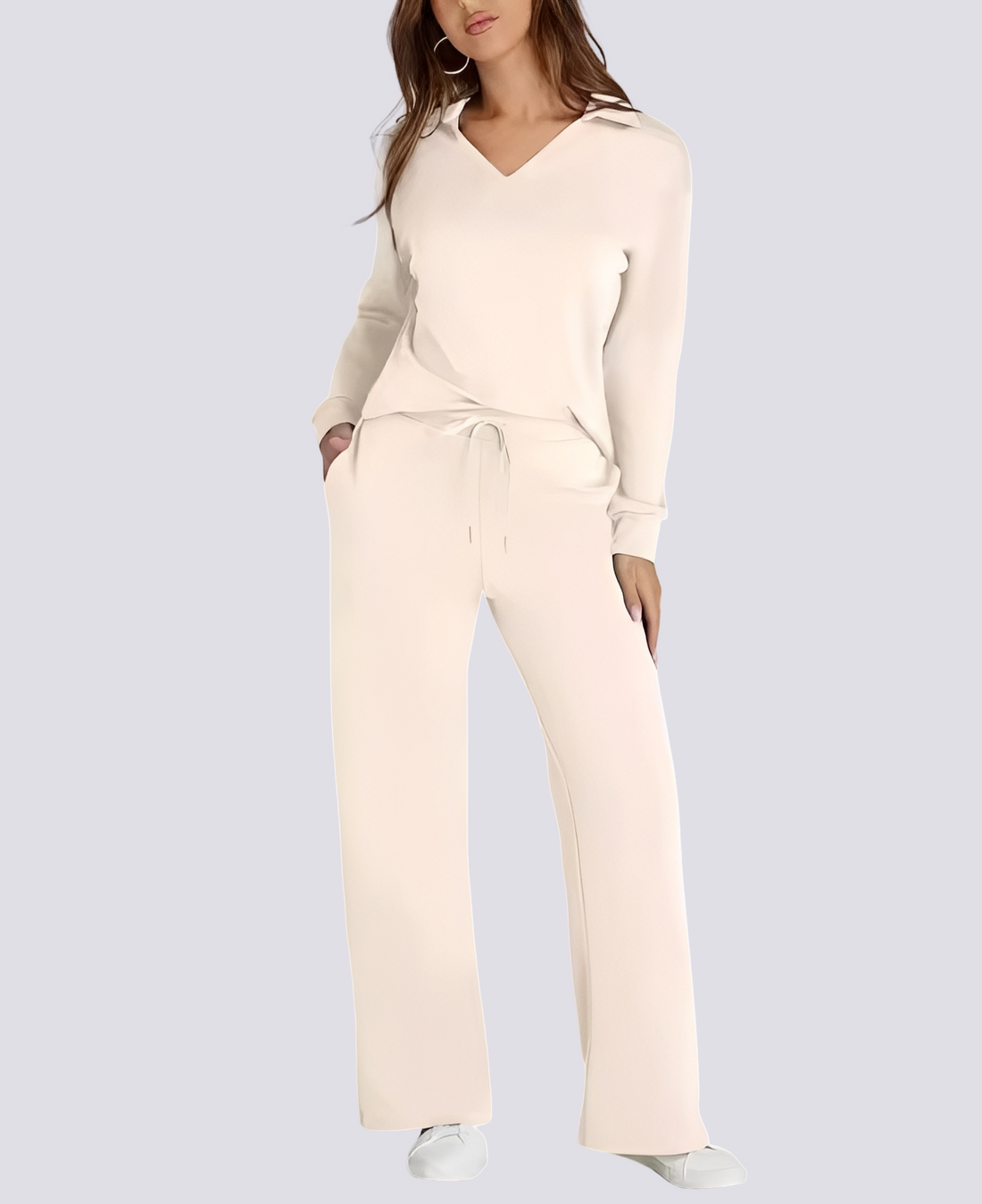 Bella - Casual V-neck Elastic Set