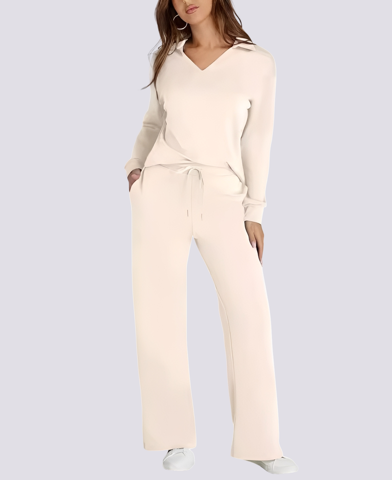 Bella - Casual V-neck Elastic Set