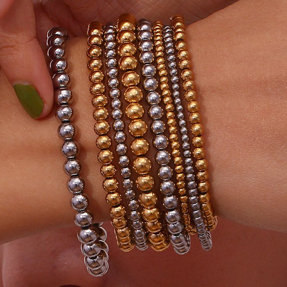 Create - Stackable Metallic Gold Bracelet (4mm)