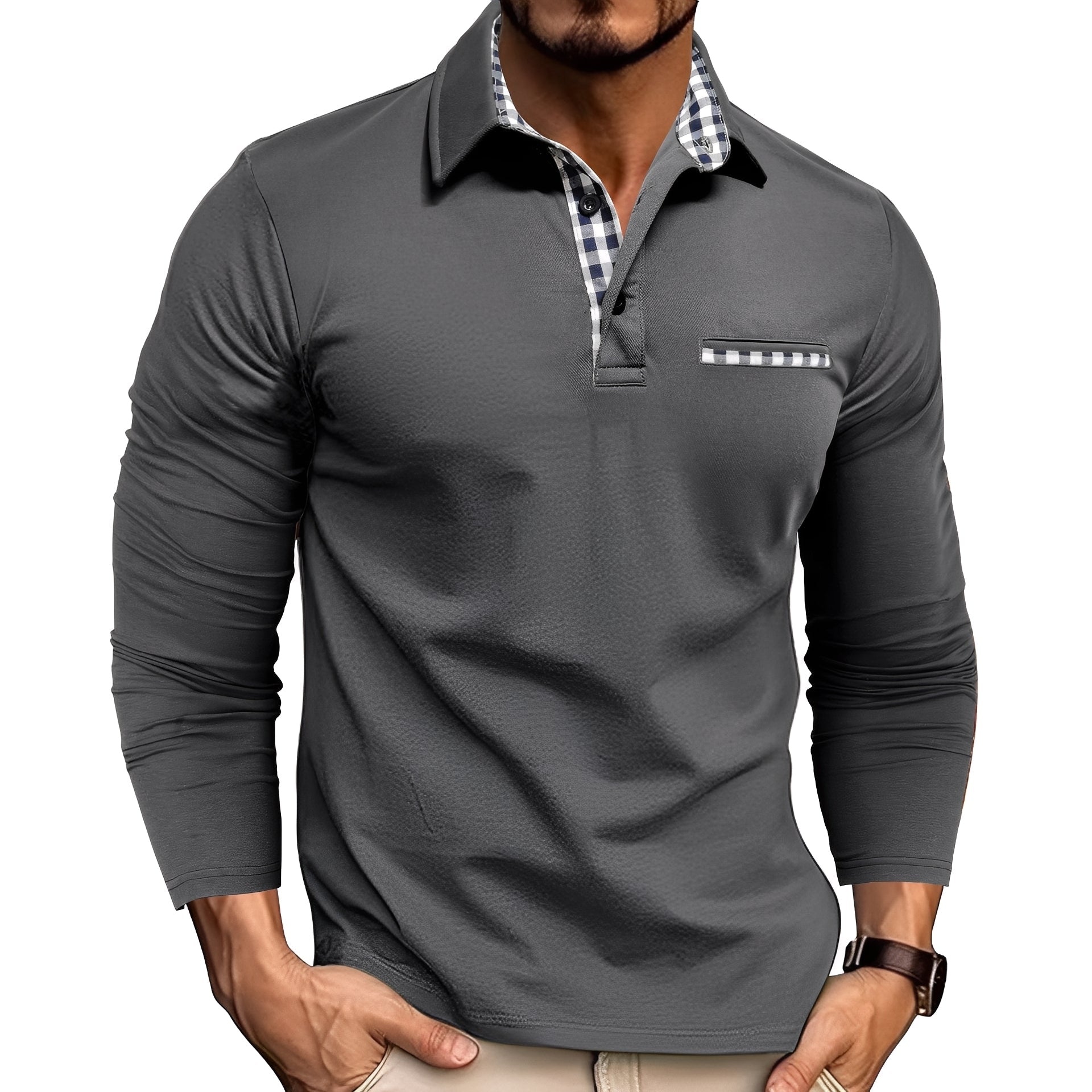 Jerome - Comfortable long-sleeve polo shirt