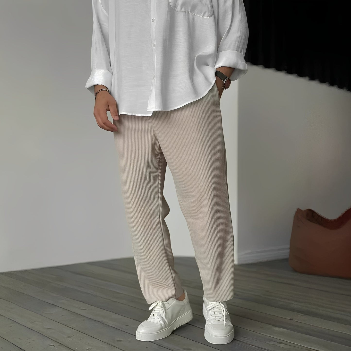 Tristan - Casual Straight Cut Loose Pants for Men