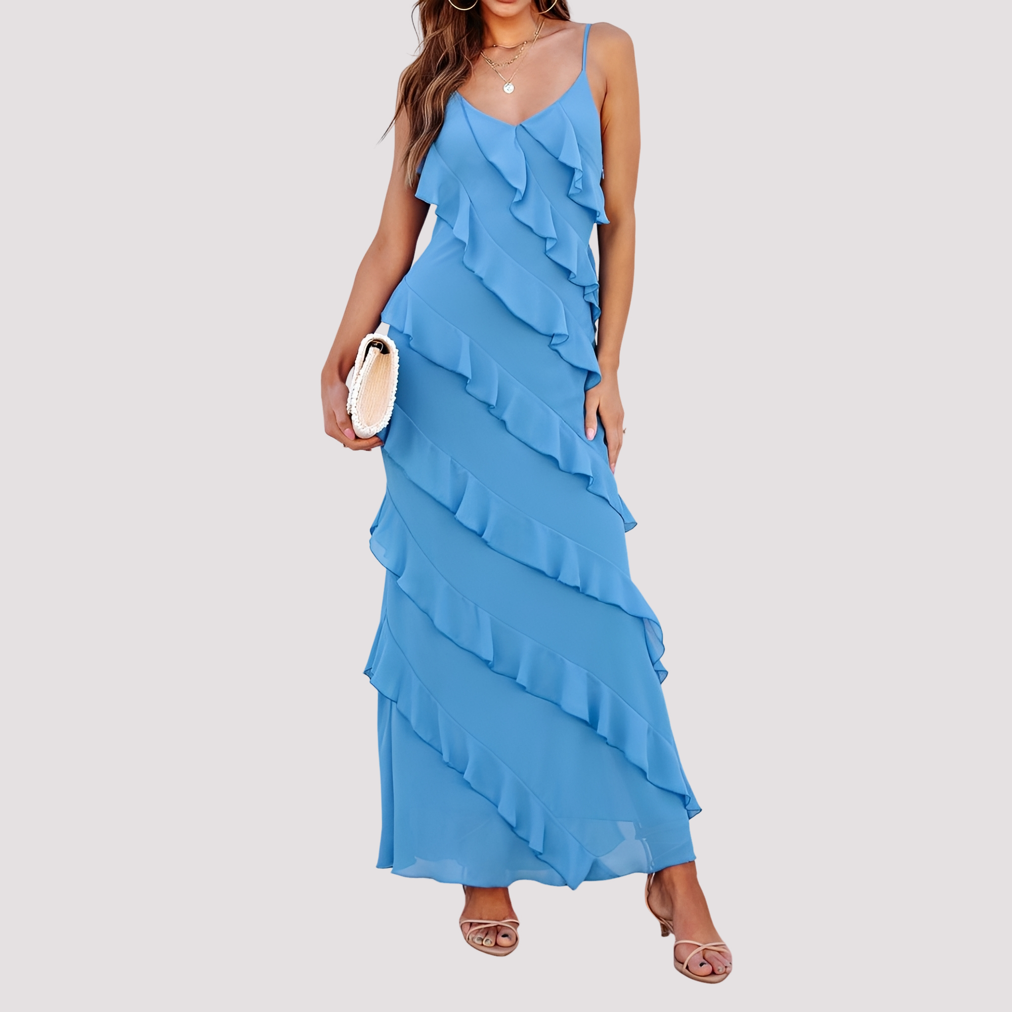 Micah - Chic Ruffle Maxi Dress