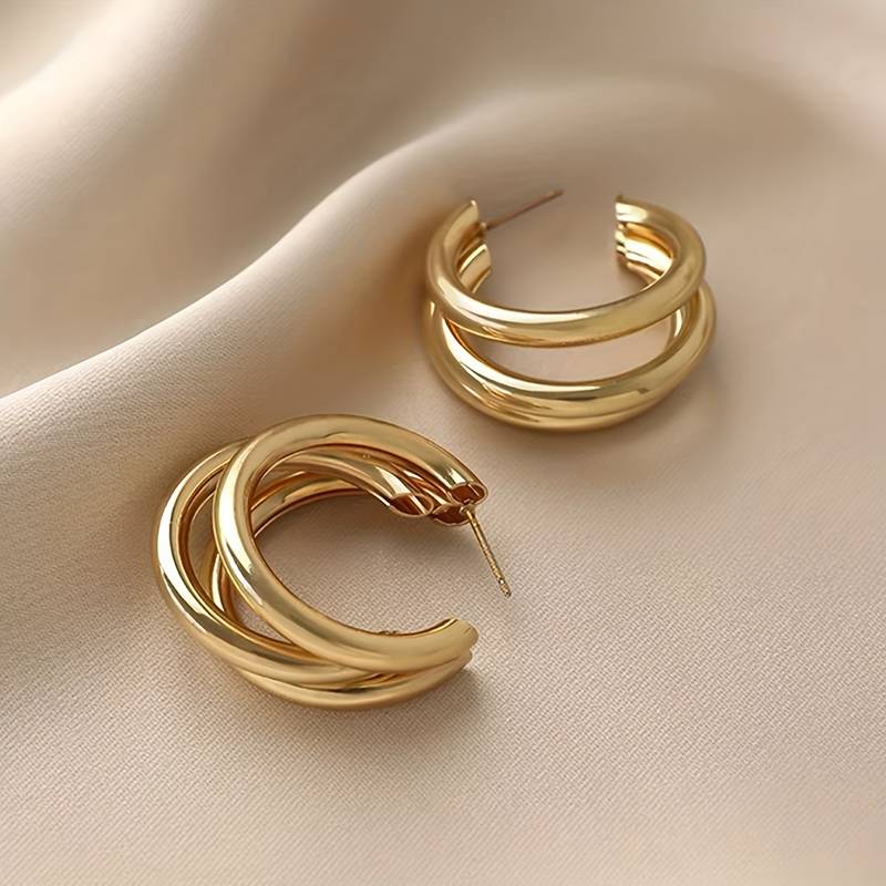 Three Ring Hoop - 3 Golden Rings