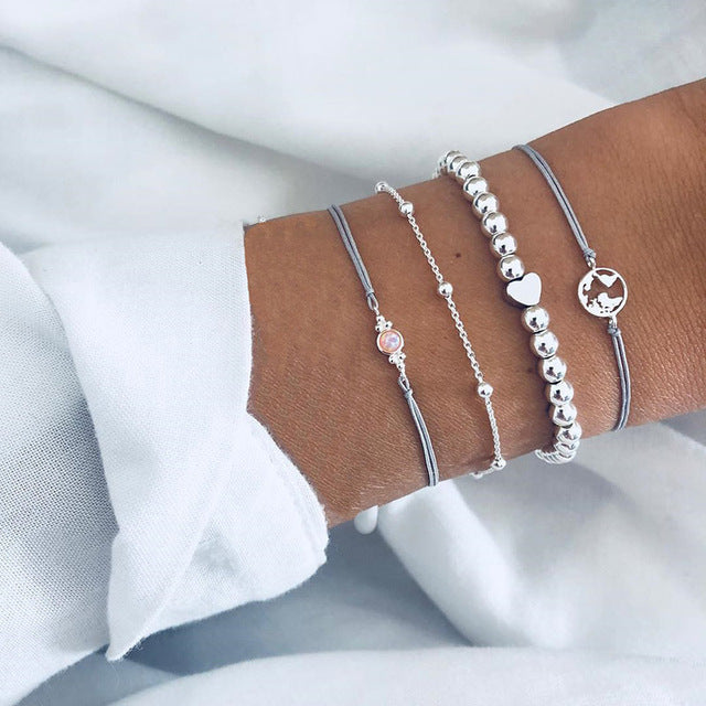 Alora – elegant set of lime bracelets