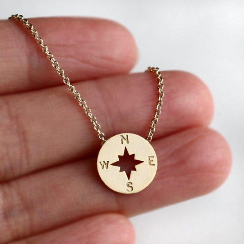 Runder Kompass - Charm Necklace