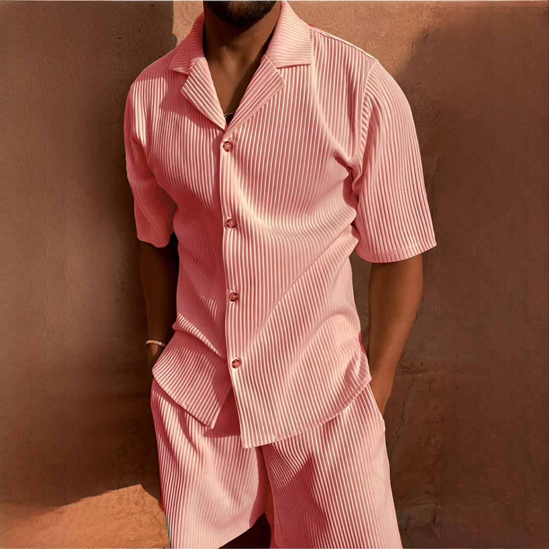 Junmar - Men's casual shirt and shorts set