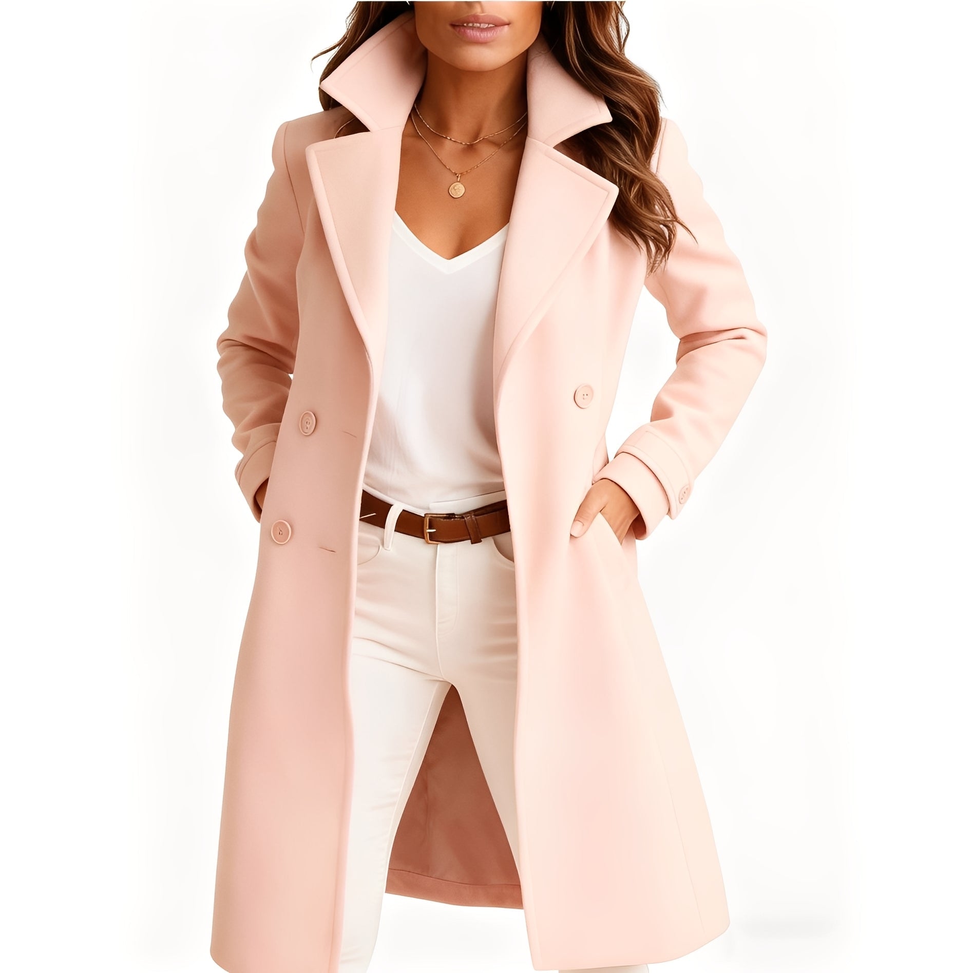 Camille - Elegant Women's Coat in Single-Breasted Design