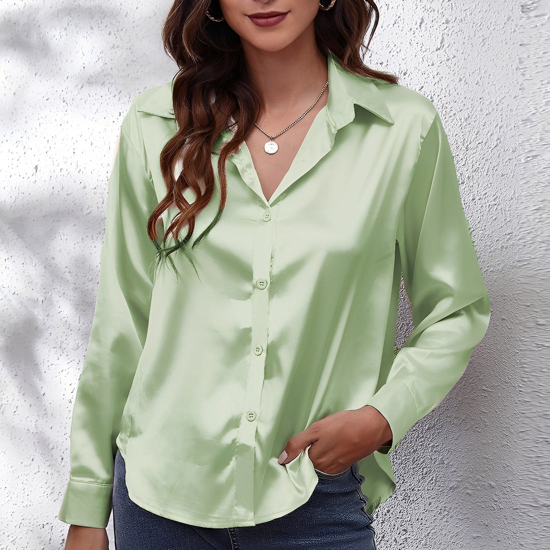 Fannia - Elegant Long-sleeved Shirt