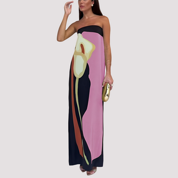 Samara - Fashionable Strapless Long Dress