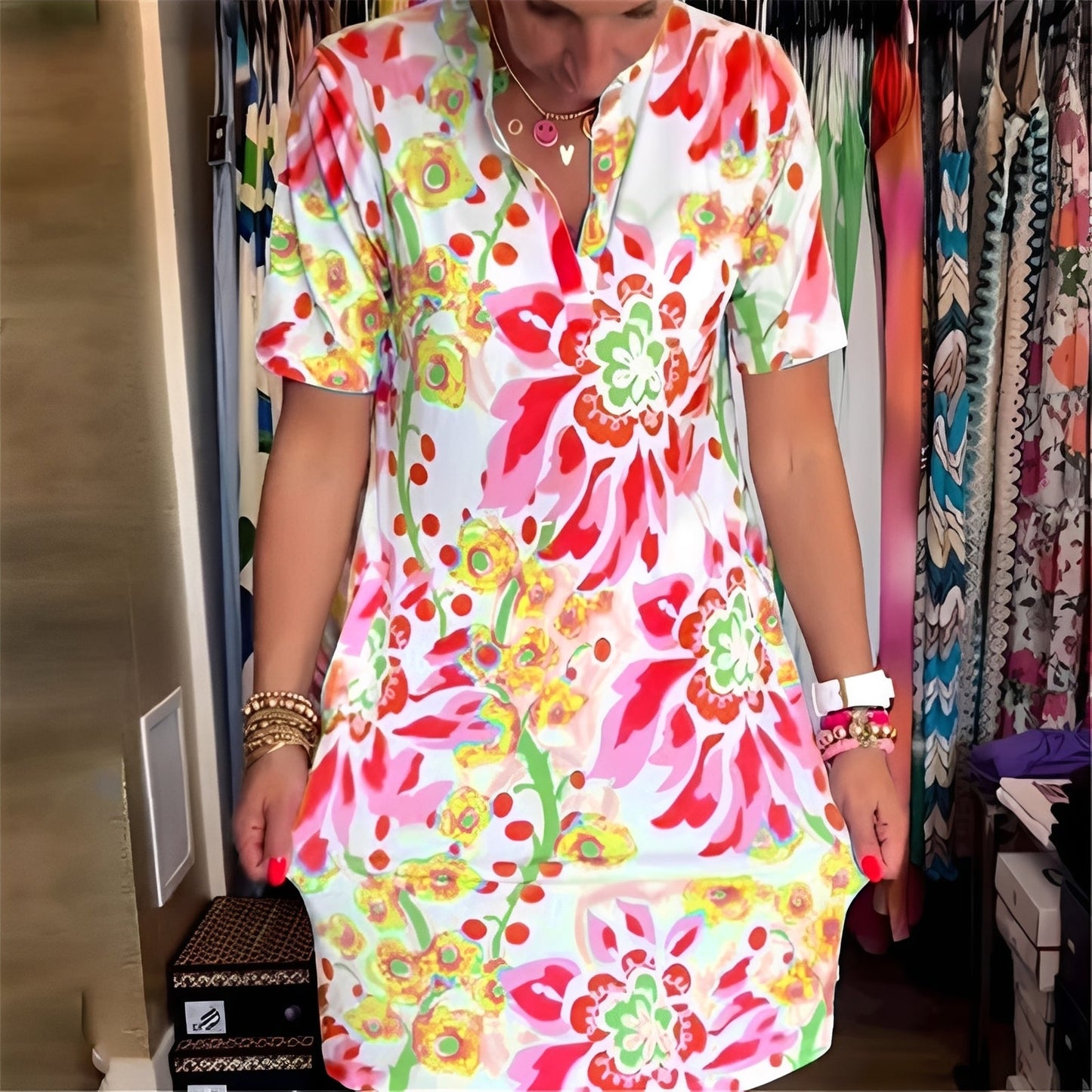 Abbie - Stylish floral dress for women