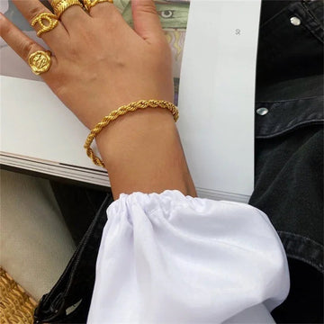 Gigi – Elegant golden rope link bracelet