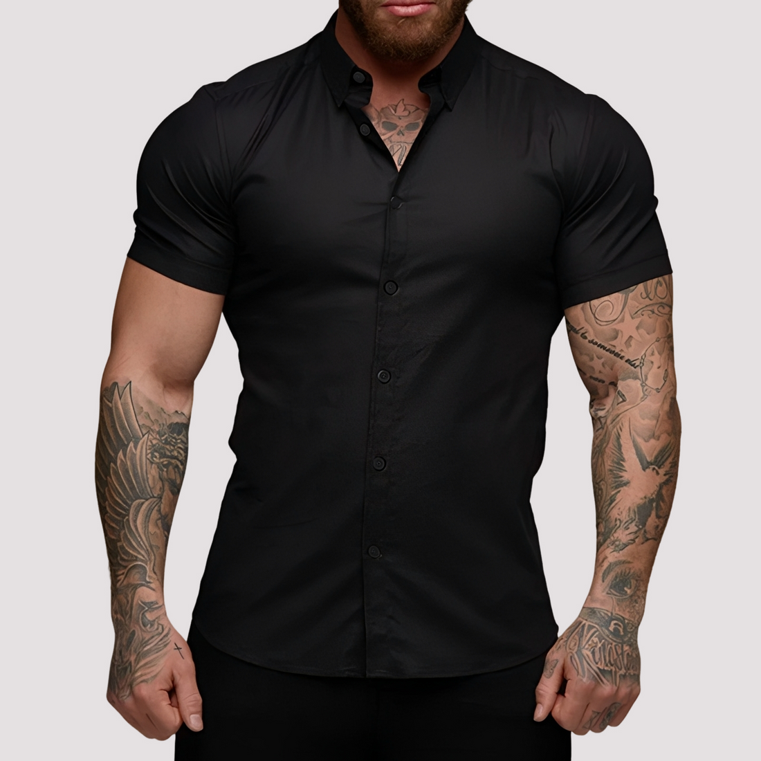 Oscar - Short-Sleeved Slim-Fit Shirt for Men