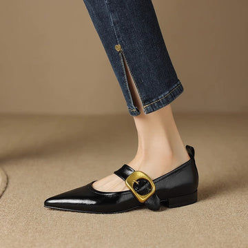 Teegan - Pointed Toe Low Heel Flats
