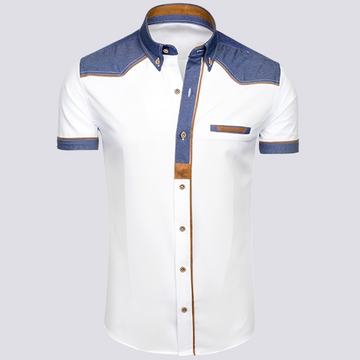 Frank - Stylish denim polo shirt for women