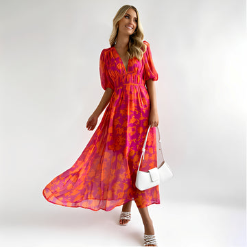 Louisa - Floral Loose Midi Dress