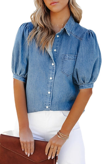Mila - Trendy Denim Shirt