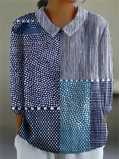 Alfie - Stylish, loose-fitting printed shirt for women