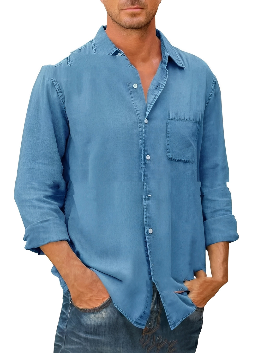 Alfie - Long-sleeved Washed Shirt