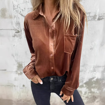 Jessie - Long-Sleeve Button-Up Blouse