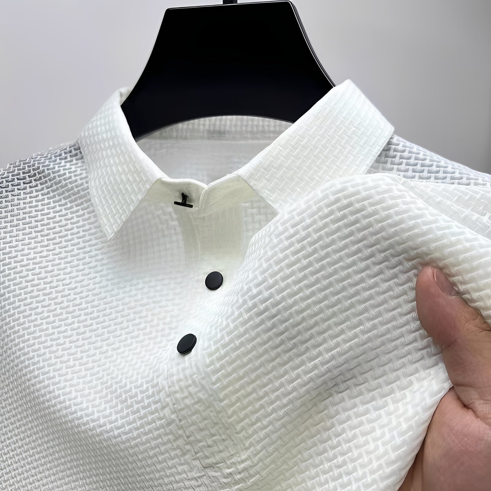Stan - Elegant short-sleeve polo shirt for men