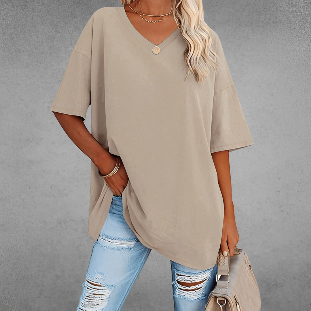 Andrea - Stylish V-neck Women's Top