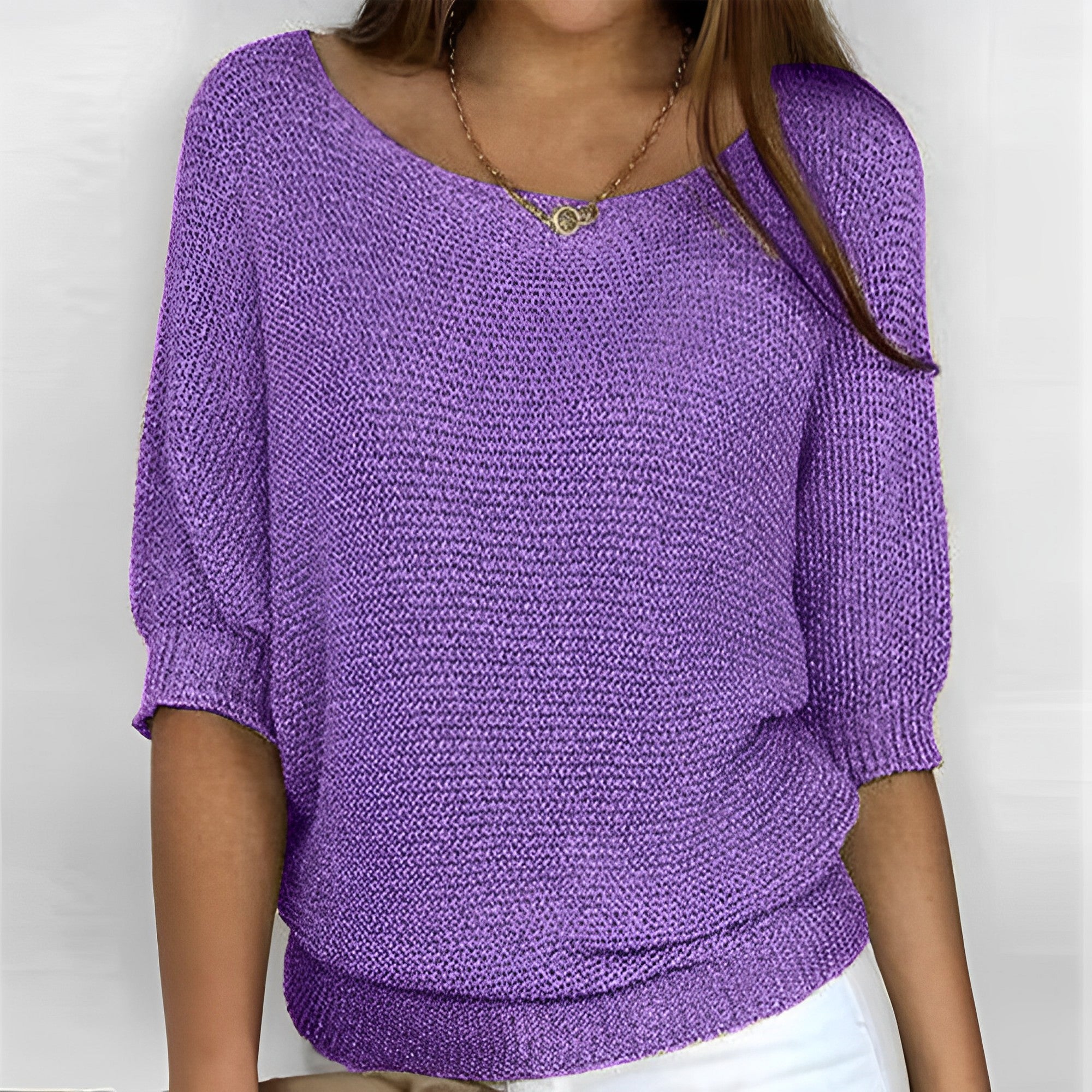 Leonie - Stylish Crew Neck Sweater