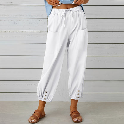Christa - Casual, Loose-Fitting Cropped Pants for Women