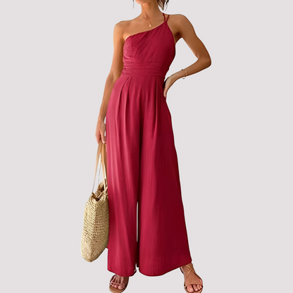 Carla - Stylish one-shoulder wide-leg jumpsuit for women