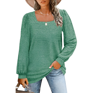 Jaylin - Chic Square Neckline Shirt