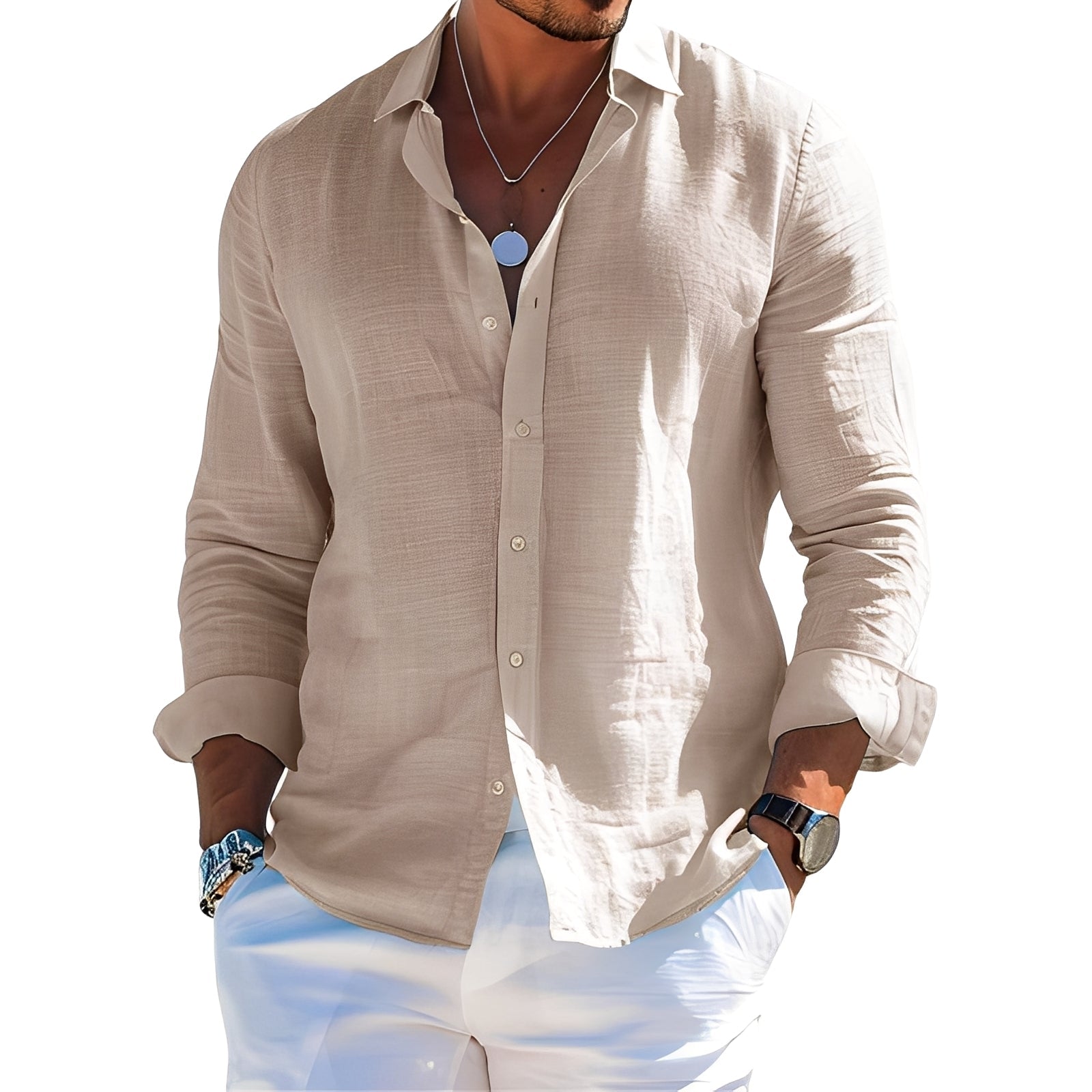 Félicien - Comfortable long-sleeve polo shirt