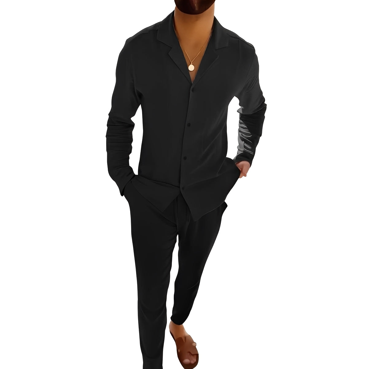 Hadrien - Set of Long-Sleeved Shirt and Pants for Men