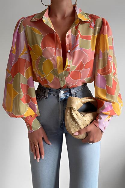 Carla - Stylish blouse with lantern sleeves for women