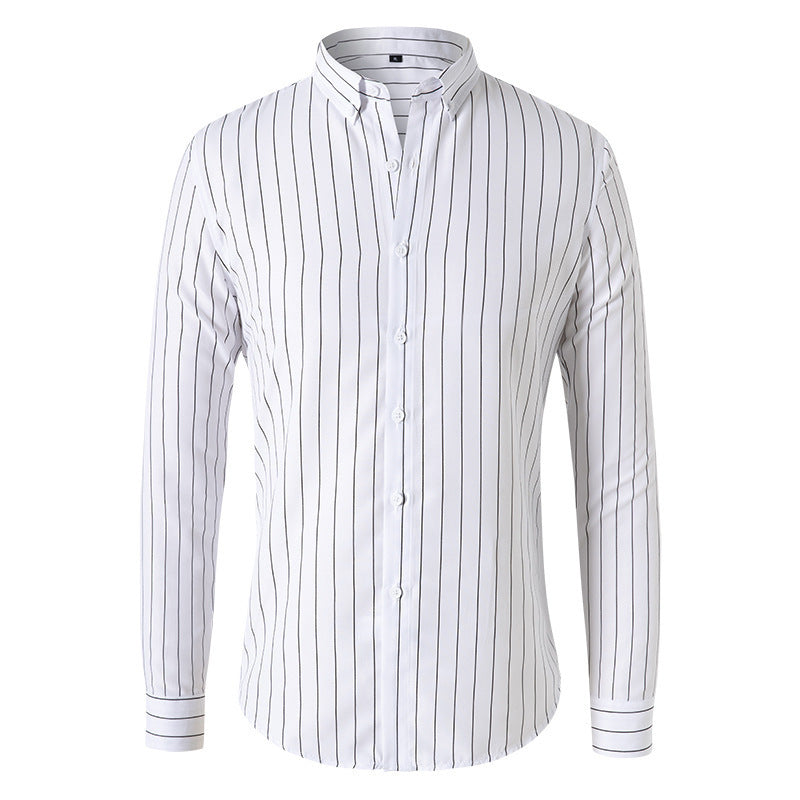 Dexter - Casual, striped long-sleeve shirt for men