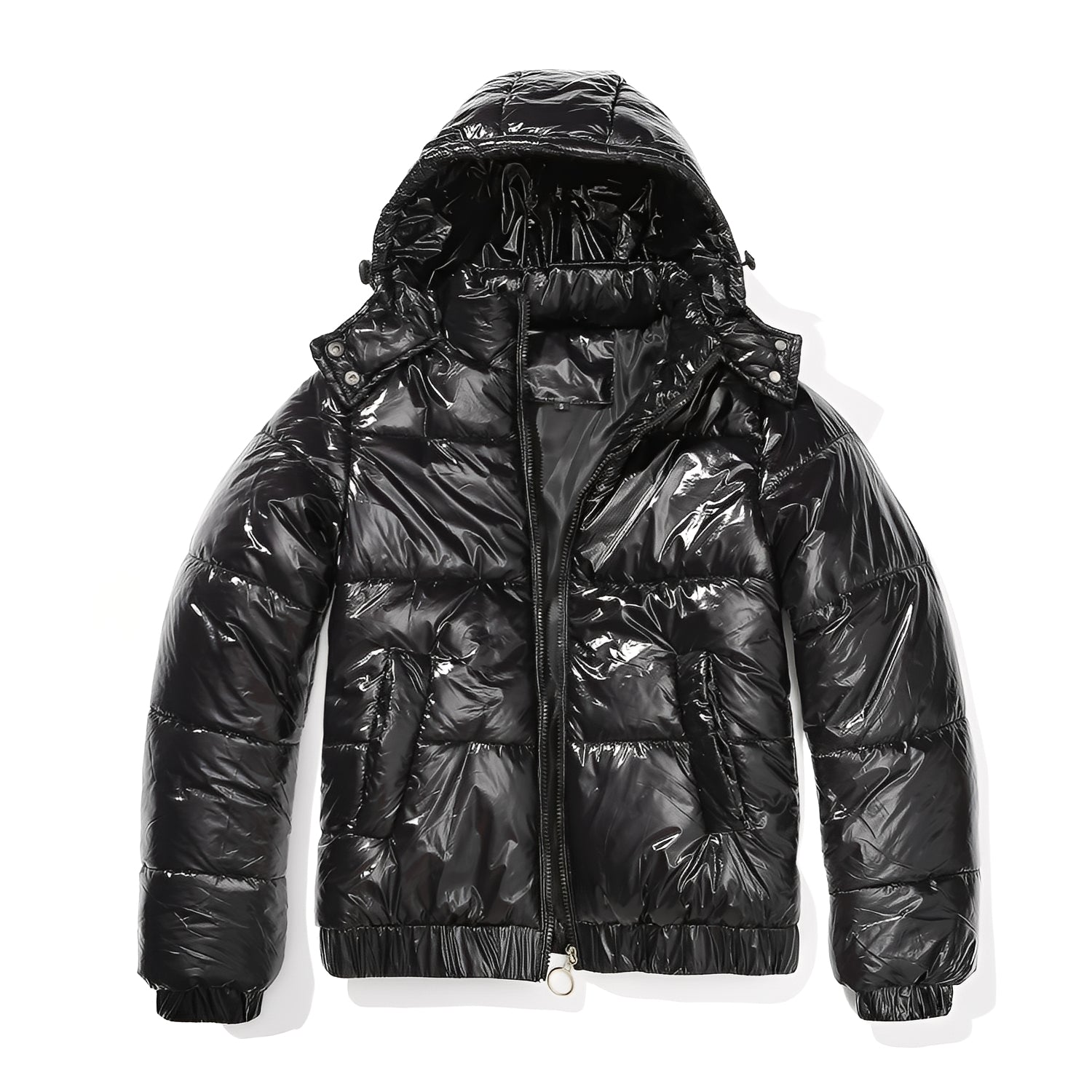Yazmin - A thick, shiny women's jacket with hood