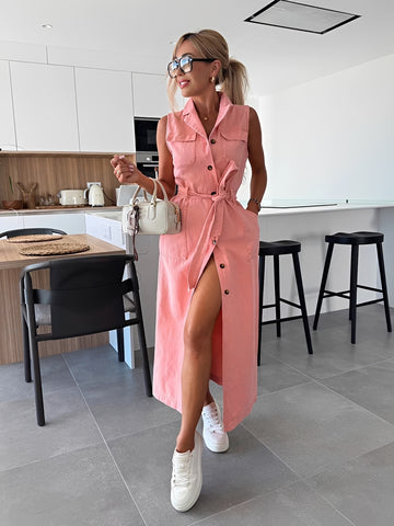 Steph - Stylish Denim Midi Dress