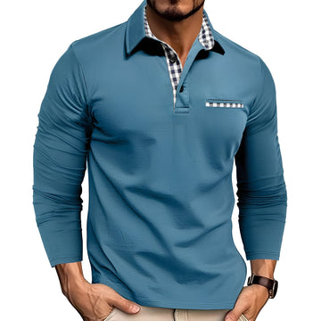 Grover - Casual long-sleeve polo shirt