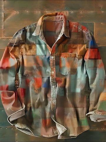 Charles – Long-sleeve shirt for men – Retro and colorful