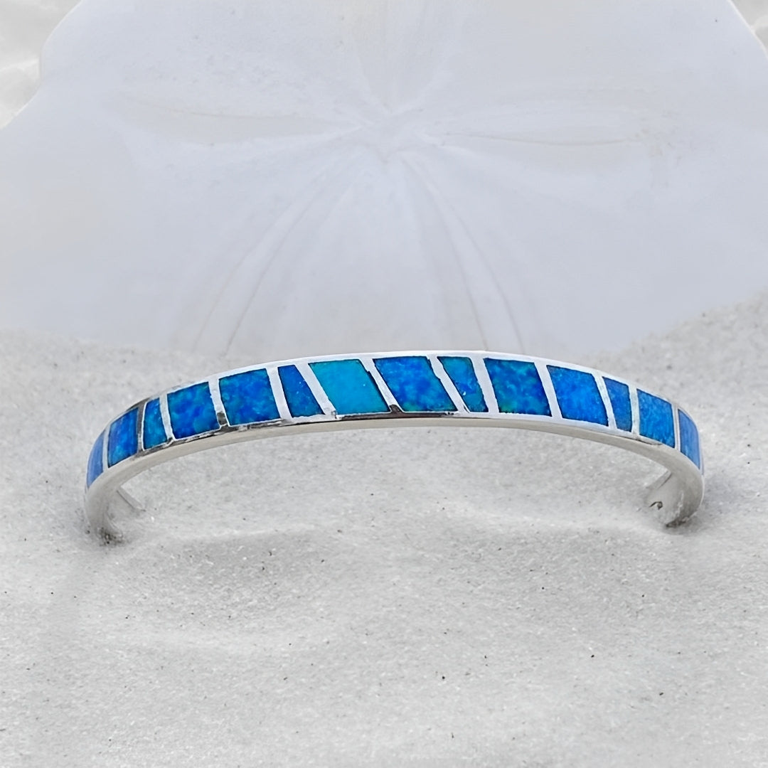 Ocean – Blue Opal and Silver Bracelet